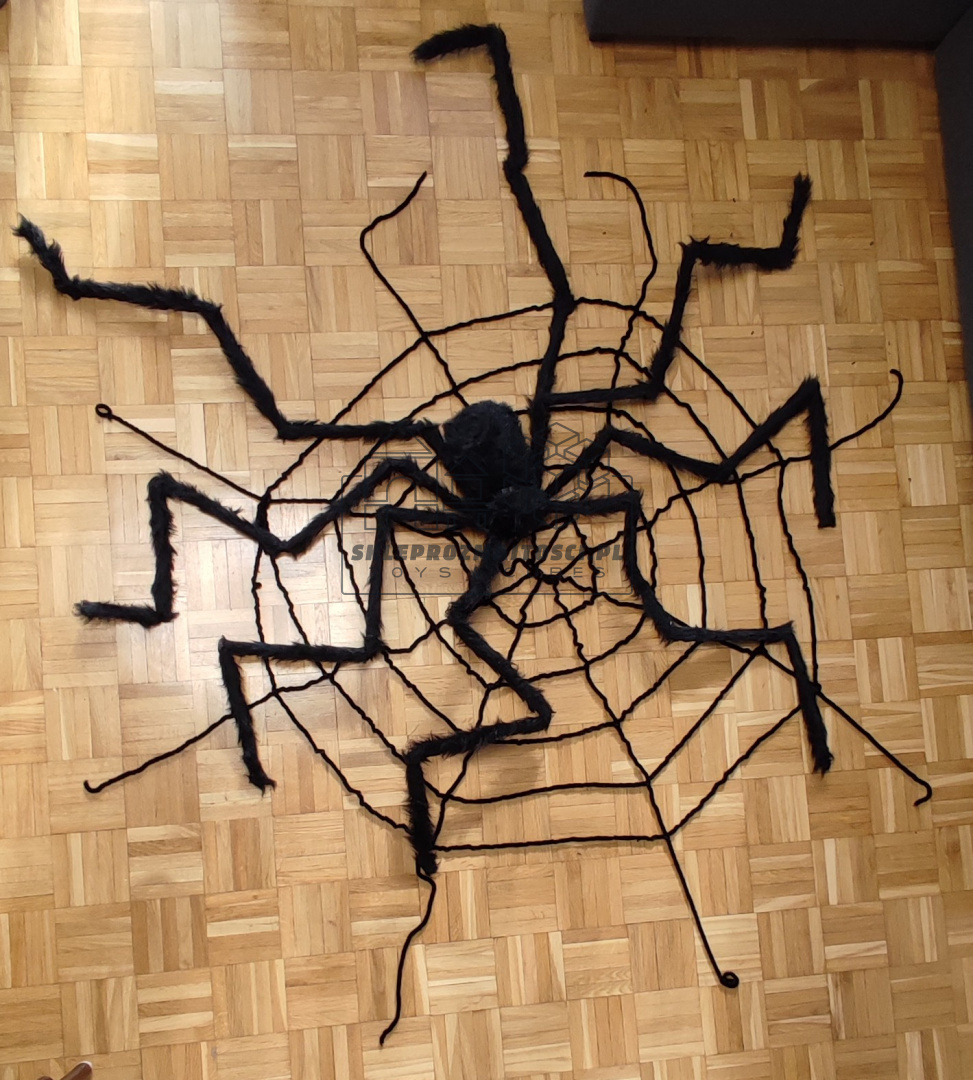 Halloween - Pająk duży na pajęczynie