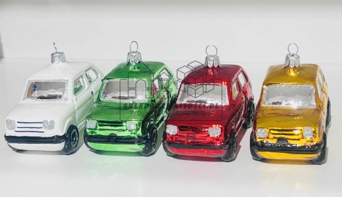 Bombka szklana Fiat 126p Maluch Bombka szklana Fiat 126p Maluch