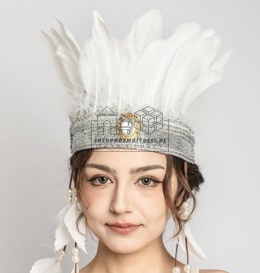 Pióropusz indiański biały