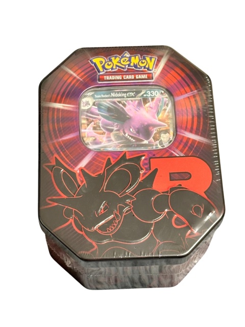 Pokémon TCG: Team Rocket EX Tins – zestaw 3 puszek Pokémon TCG: Team Rocket EX Tins – zestaw 3 puszek