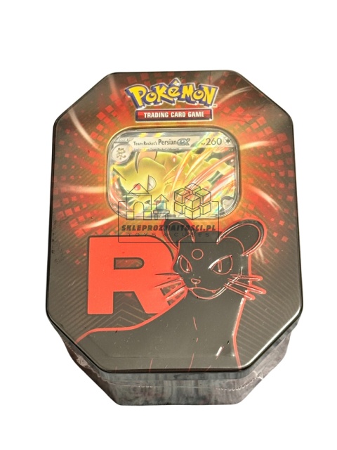 Pokémon TCG Team Rocket's Persian EX Tin - kolekcjonerska puszka Pokémon TCG Team Rocket's Persian EX Tin - kolekcjonerska puszka