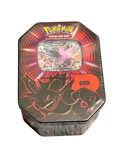 Pokémon TCG: Team Rocket's Nidoking EX Tin - kolekcjonerska puszka Pokémon TCG: Team Rocket's Nidoking EX Tin - kolekcjonerska puszka