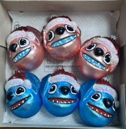 Szklane bombki choinkowe Lilo i Stitch – zestaw 2 szt