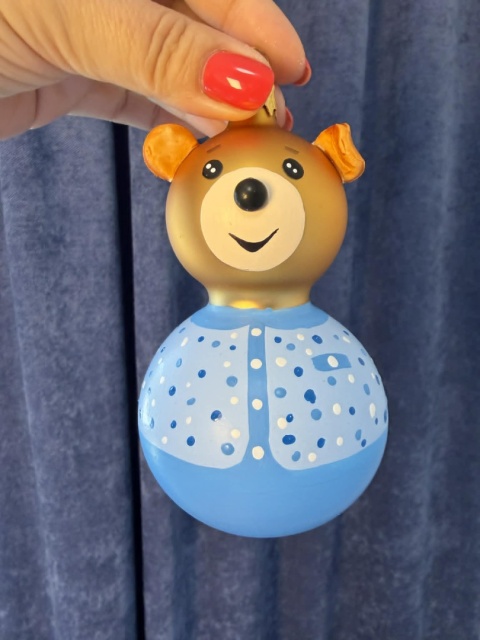 BOMBKA MIŚ USZATEK W PIŻAMCE NIEBIESKIEJ WYSOKOŚĆ 13 CM