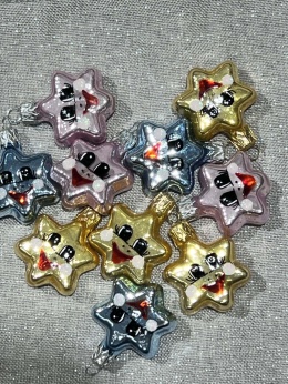 BOMBKA GWIAZDECZKA KOLOROWA MINI WYS.3 CM