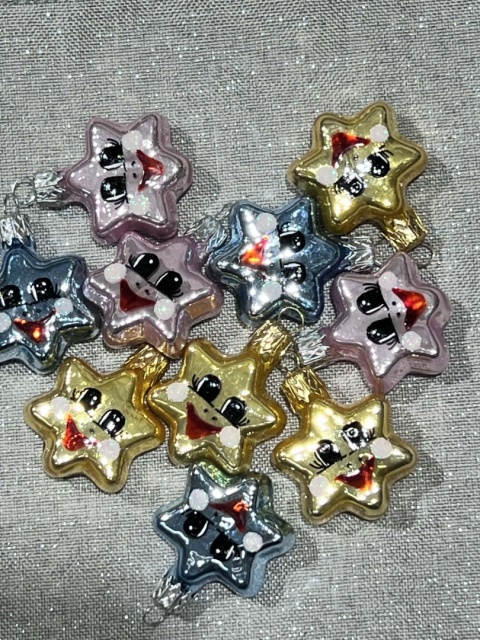 BOMBKA GWIAZDECZKA KOLOROWA MINI WYS.3 CM