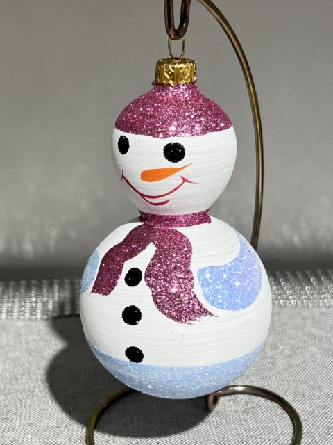 Bombka szklana „Bałwanek”jak w PRL