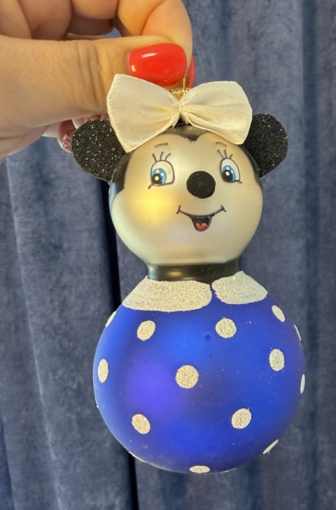 Bombki szklane Myszka Mickey i Minnie – komplet 2 szt