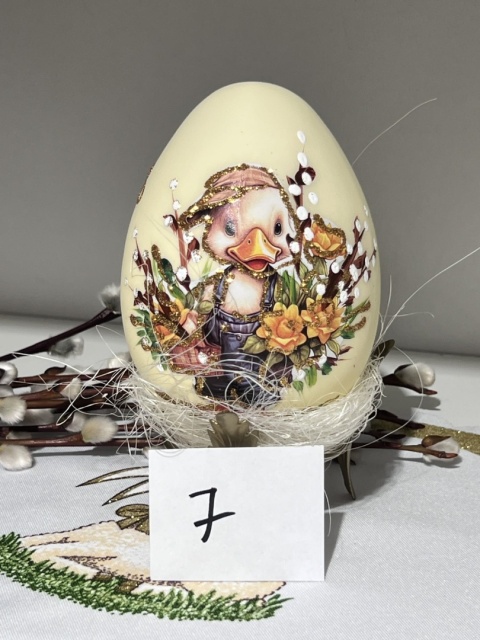 JAJA WIELKANOCNE BOMBKA ZE SZKŁA KOCZUSZKA W CZAPCE