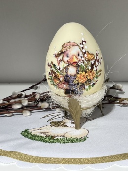 JAJA WIELKANOCNE BOMBKA ZE SZKŁA KOCZUSZKA W CZAPCE