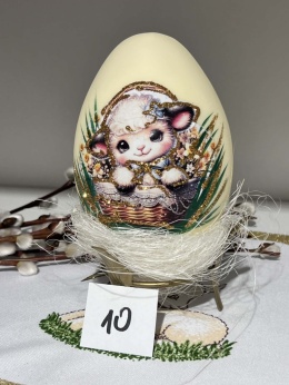 JAJA WIELKANOCNE BOMBKA ZE SZKŁA OWIECZKA