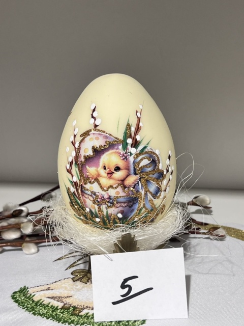 JAJA WIELKANOCNE BOMBKA ZE SZKŁA KURCZAK W SKORUPCE