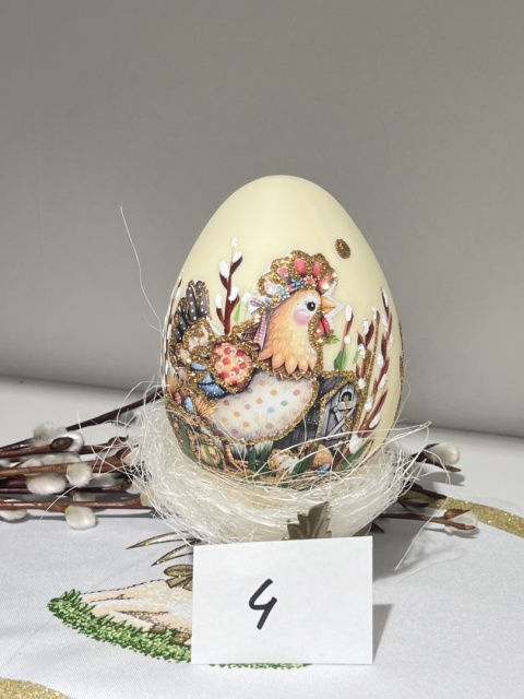 JAJA WIELKANOCNE BOMBKA ZE SZKŁA KOGUCIK
