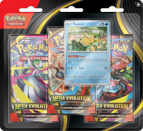 Pokémon TCG: Mega Evolution - 3-Pack Blister - Psyduck/Golduck Pokémon TCG: Mega Evolution - 3-Pack Blister - Psyduck/Golduck