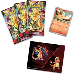 Pokémon TCG Mega Evolution Ascended Heroes Tech Sticker Collection Charmander – zestaw 3 boosterów + promo
