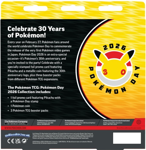 Pokémon TCG Pokémon Day 2026 Collection – Pikachu Promo + 3 Boostery | Sklep Pokémon