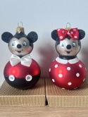 Bombki szklane Myszka Mickey i Minnie – komplet 2 szt