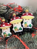 🍄 Bombka szklana Grzybek Gnom