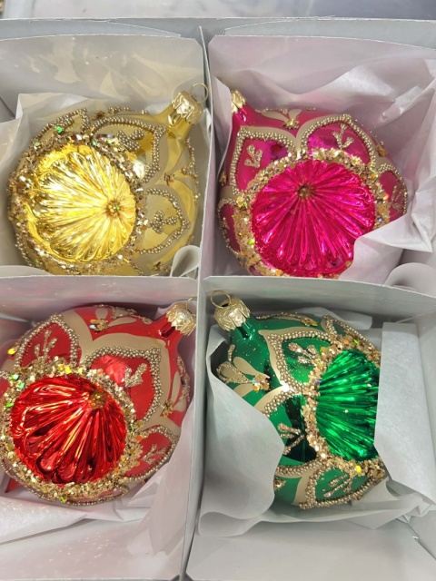 BOMBKI CYTRYNKI Z REFLEKTORKIEM KOLOROWE 10 CM