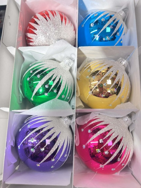 BOMBKI KOLOROWE PROMYKI WZÓR PRL 8CM