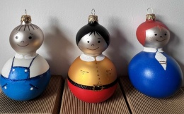 BOMBKI BOLEK LOLEK I TOLA ZE SZKŁA WYSOKOŚĆ 13CM ZESTAW