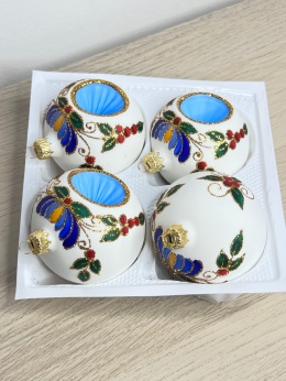 BOMBKI Z REFLEKTOREM MATOWE WIELKOŚĆ 8 CM