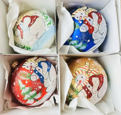 BOMBKI KOLOROWE BAŁWANKI WIELKOŚĆ 10CM