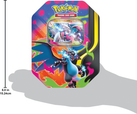Pokemon TCG Tin Mega Charizard X EX / Mega Charizard Y EX – puszka kolekcjonerska (wysyłka losowa)
