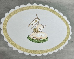 SERWETKA OWALNA DO KOSZYCZKA WIELKANOCNEGO