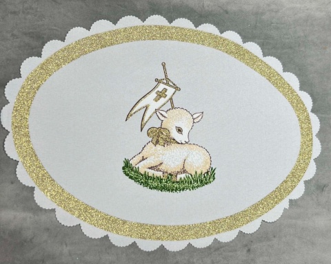 SERWETKA OWALNA DO KOSZYCZKA WIELKANOCNEGO