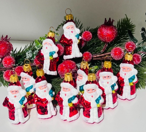 BOMBKA MIKOŁAJ Z WORKIEM PREZENTÓW WYSOKOŚĆ 7 CM