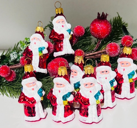 BOMBKA MIKOŁAJ Z WORKIEM PREZENTÓW WYSOKOŚĆ 7 CM