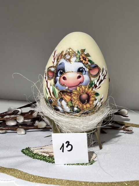 WIELKANOCNE JAJO ZE SZKŁA KRÓWKA