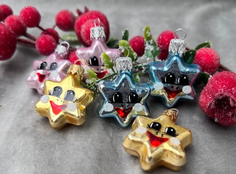 GWIAZDKI KOLOROWE WYS.3CM