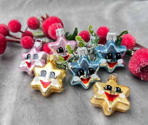 GWIAZDKI KOLOROWE WYS.3CM