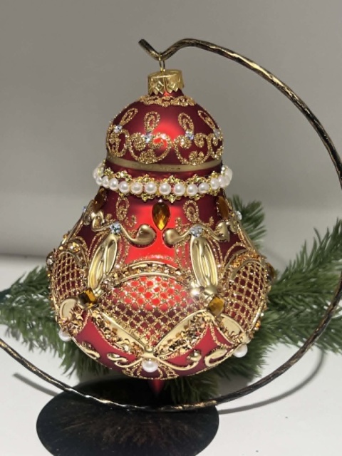 BOMBKA DZWON CZERWONY WYSOKOŚĆ OKOŁO 20 CM
