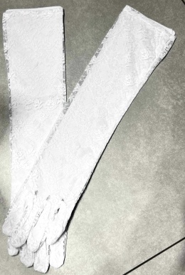 Rękawiczki białe na imprezkę