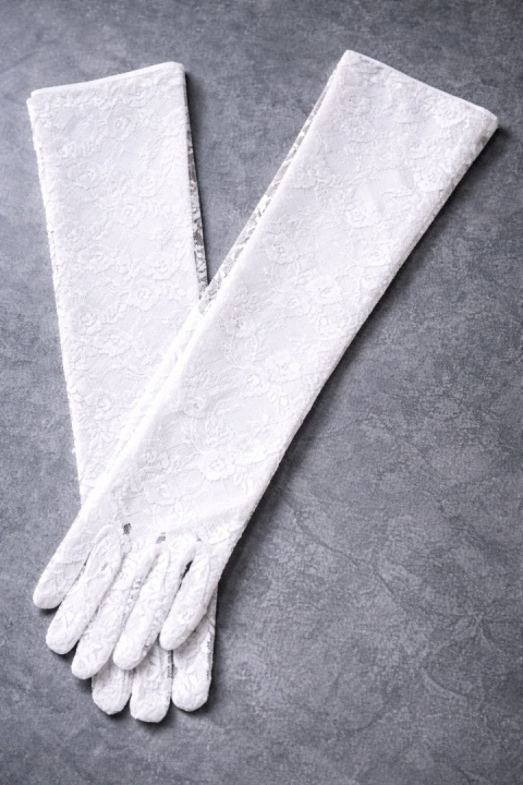Rękawiczki białe na imprezkę