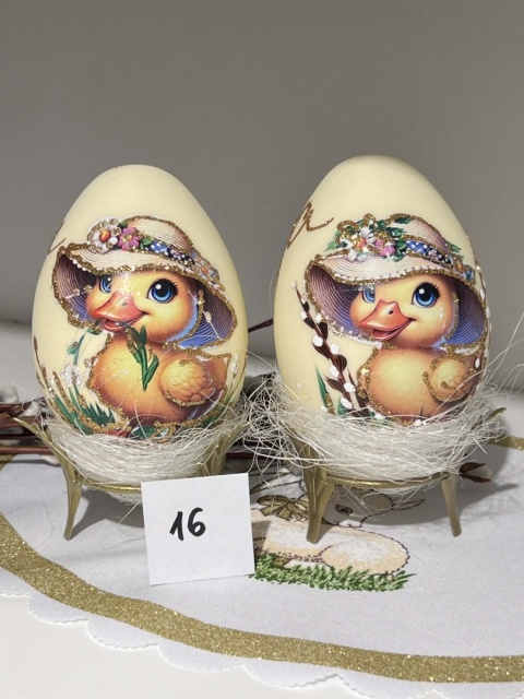 WIELKANOCNE JAJO ZE SZKŁA KACZUSZKA 16