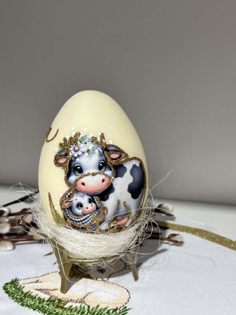 WIELKANOCNE JAJO ZE SZKŁA KRÓWKA