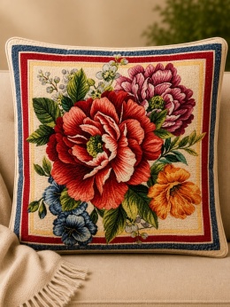 POSZEWKA GOBELINOWA PEONIE 42X42