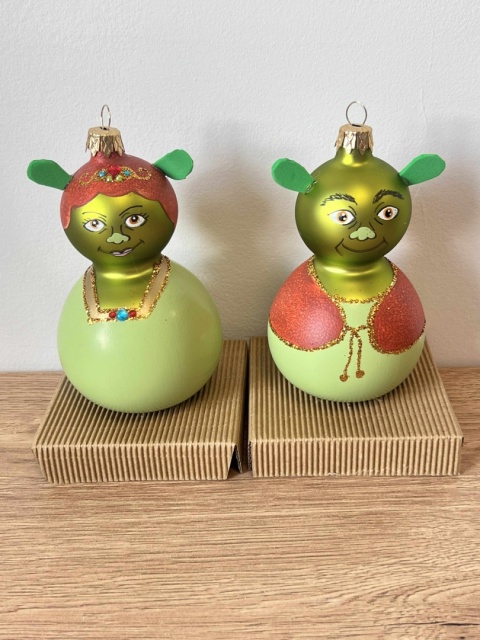BOMBKI SHREK I FIONA WYSOKOŚĆ 13 CM ZESTAW