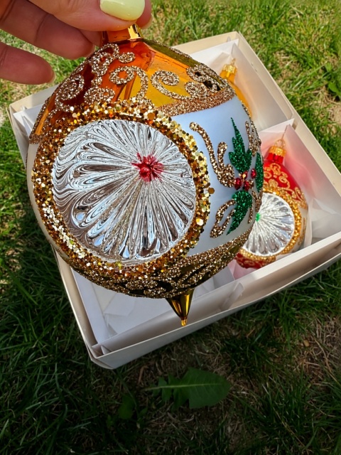 CYTRYNKI Z REFLEKTOREM MOTYW OSTROKRZEW WIELKOŚĆ 12 CM